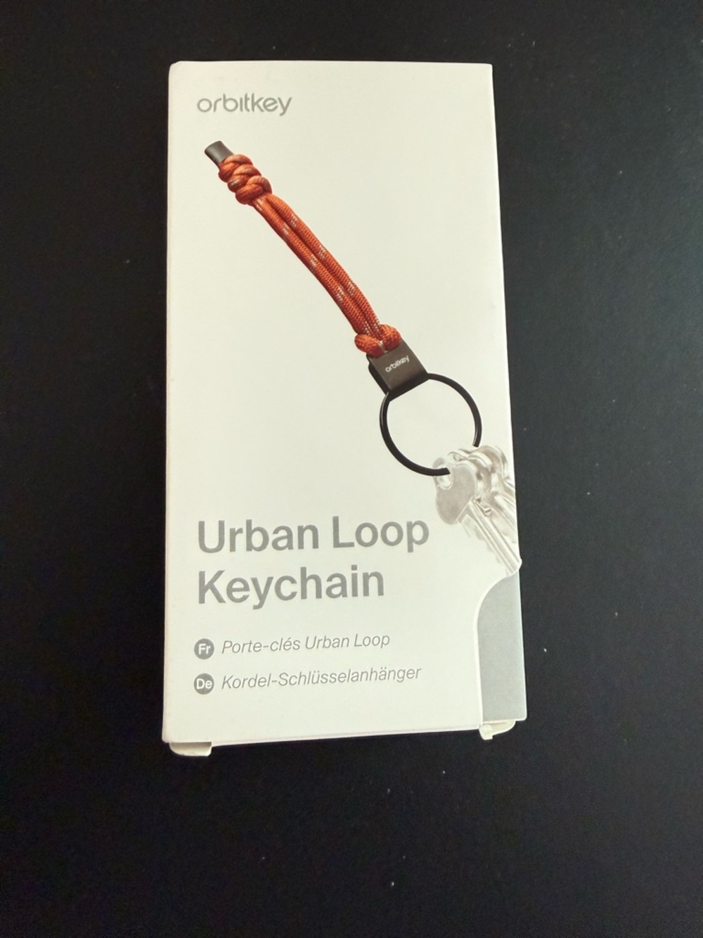 Orbitkey Urban Loop Keychain, Terracotta Orange